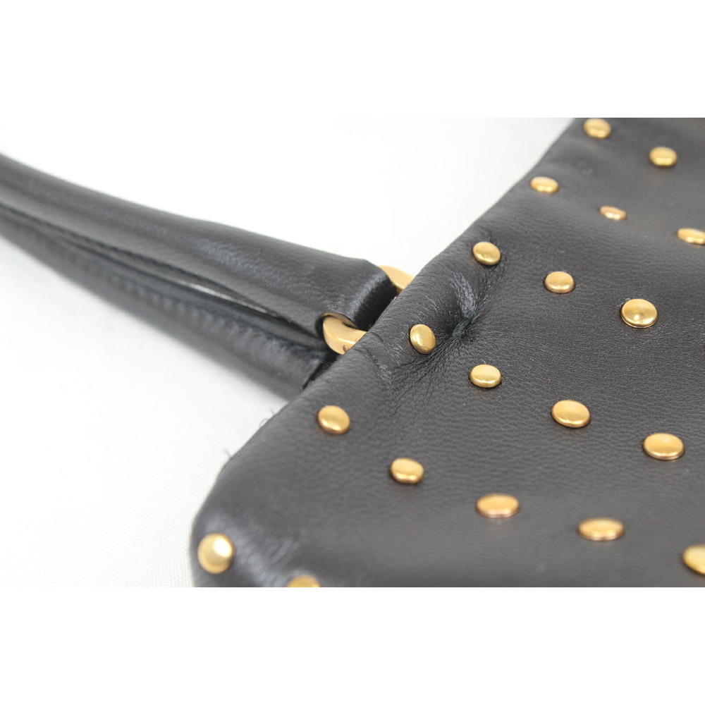 Prada Studded Handbag Black Tote - Picture 6 of 7